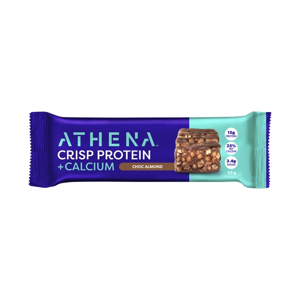 Athena Protein Crisp + Calcium Bar Choc Almond 55g