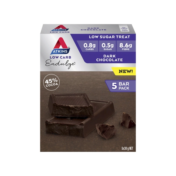 Atkins Low Carb Endulge Bar Dark Chocolate 5X30G 150g