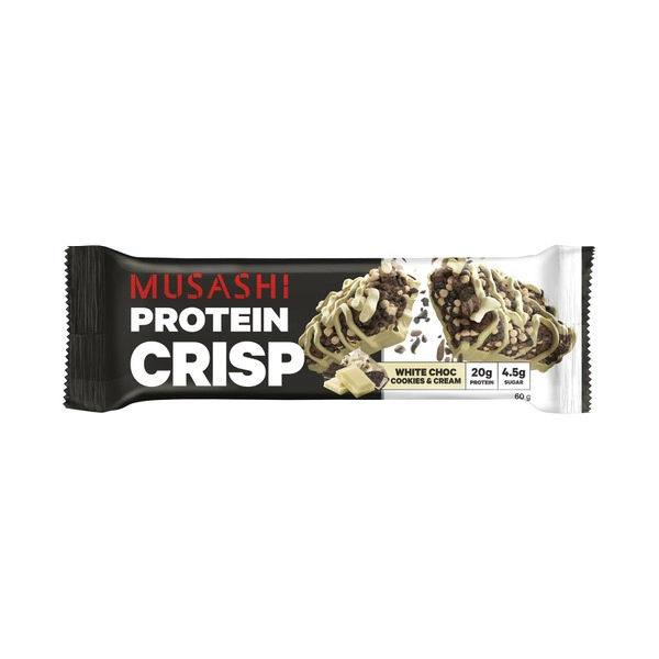 Musashi Protein Crisp Bar White Chocolate Cookies & Cream 60g