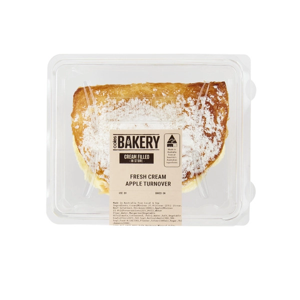 Coles Bakery APPLE FRESH CREAM TURNOVER 1PK 