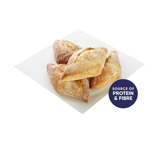 Coles Bakery Stone Baked Rustic Rolls 4 pack