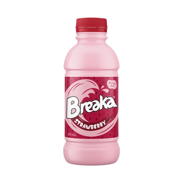 Breaka Strawberry Flavoured Milk 500mL