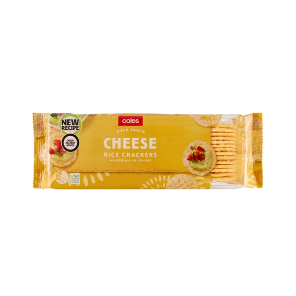 Coles Cheese White Rice Crackers 100g