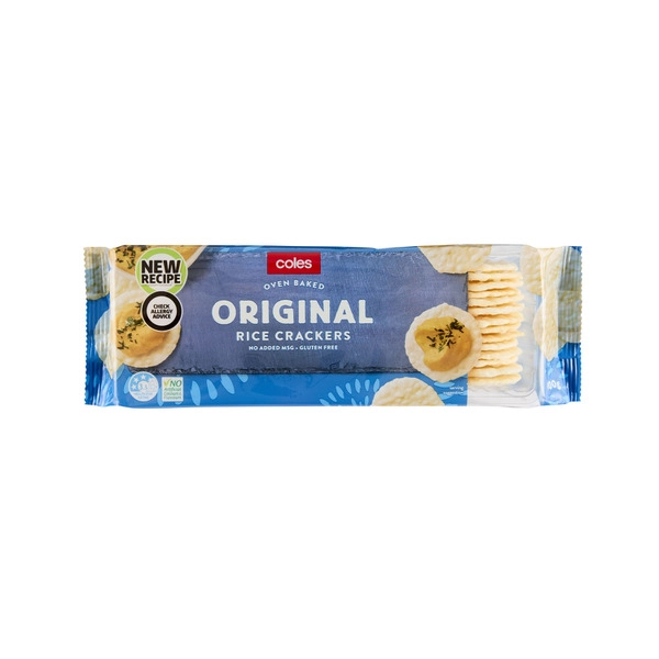 Coles Plain Rice Crackers 100g