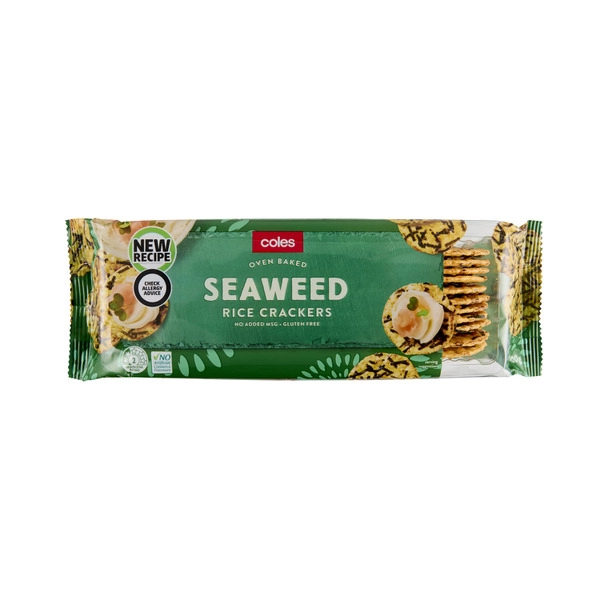 Coles Seaweed Rice Crackers 100g