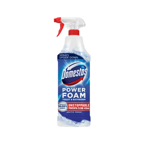 Domestos Power Foam Toilet & Bathroom Spray Cleaner Arctic Fresh 450mL