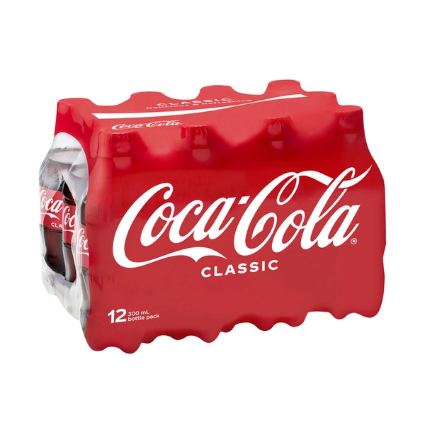 Coca-Cola Classic Soft Drink Multipack Mini Bottles 12x300mL 12 pack