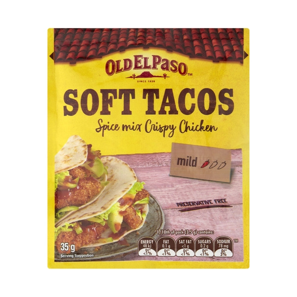 Old El Paso Soft Tacos Crispy Chicken Spice Mix Mexican Style 35g