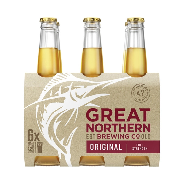 Great Northern Original Lager Bottle 330mL 6 Pack