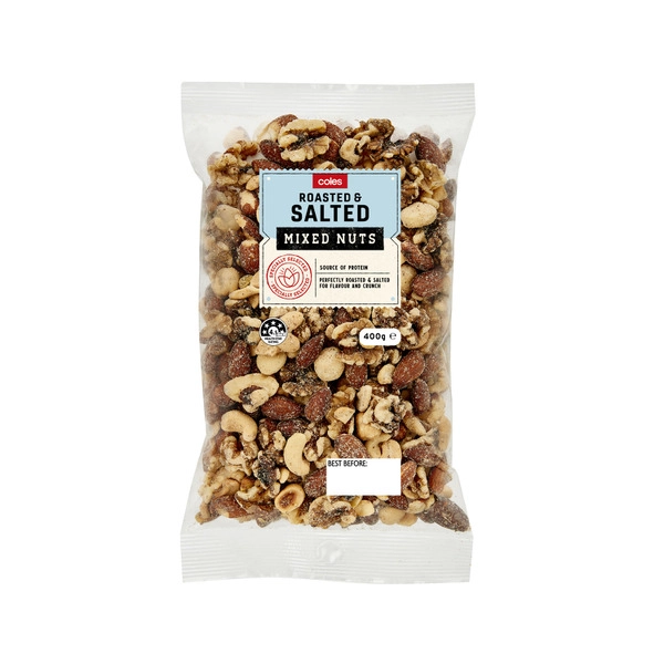 Coles Roasted And Salted Mixed Nuts 400g