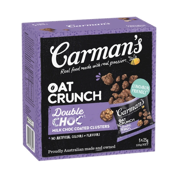 Carman's Oat Crunch Double Choc 5 Pack 125g