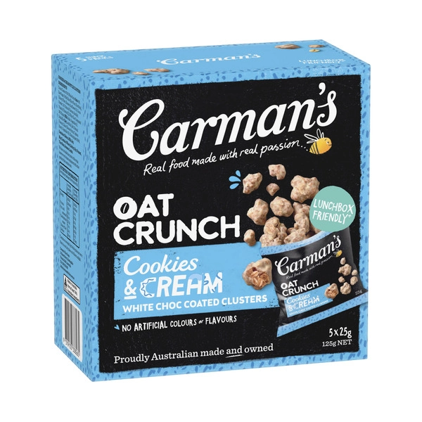 Carman's Oat Crunch Cookies & Cream 5 Pack 125g