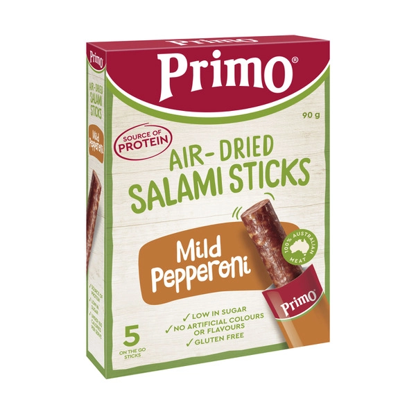 Primo Air-Dried Salami Mild Pepperoni Sticks 90g