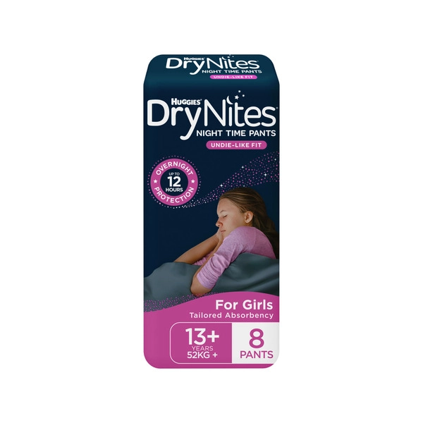 Huggies Drynites Girl 13+ 8 pack