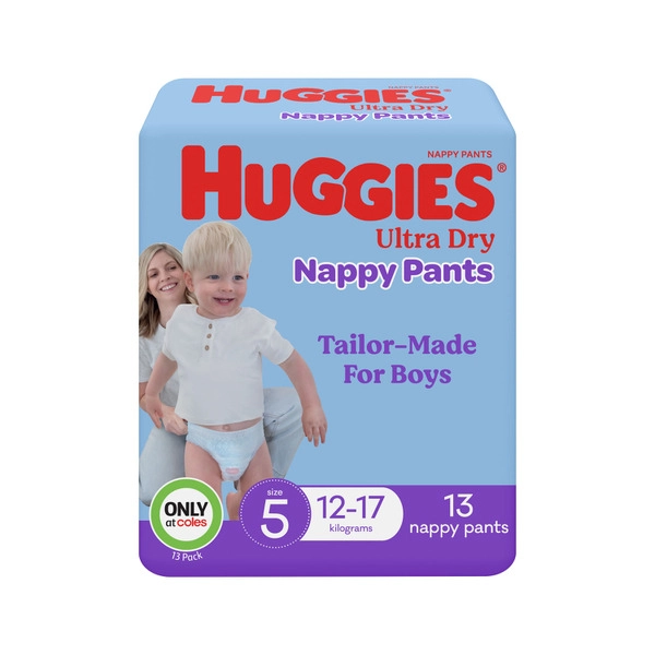 Huggie Ultra Dry Convenience Boy Nappy Pants Size 5 13 pack