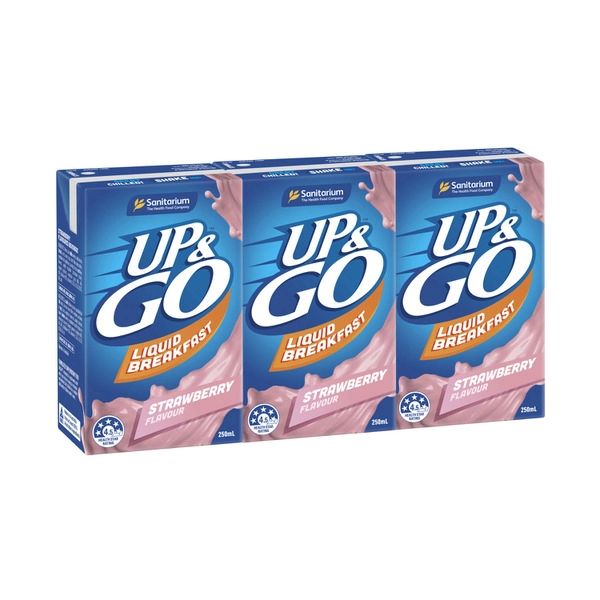 UP&GO Liquid Breakfast Strawberry 3 x 250ml 750mL