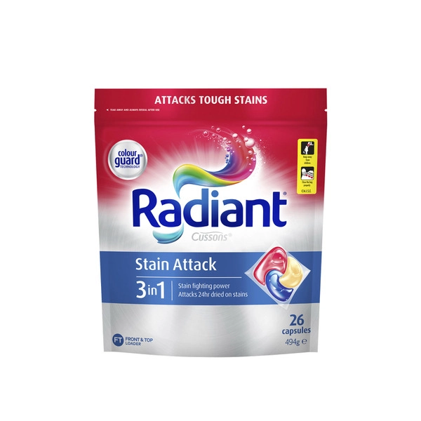 Radiant Laundry 3 In 1 Capsules Stain Attack 26 pack