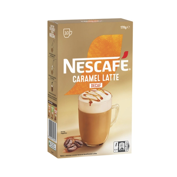 Nescafe Caramel Latte Decaf 10 pack