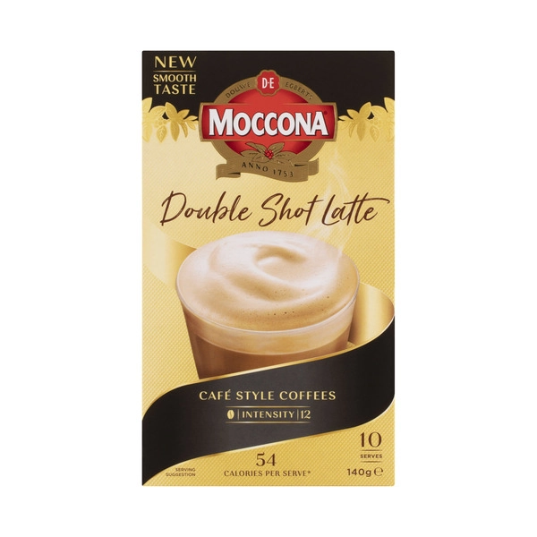 Moccona Double Shot Latte Coffee Sachets 10 pack