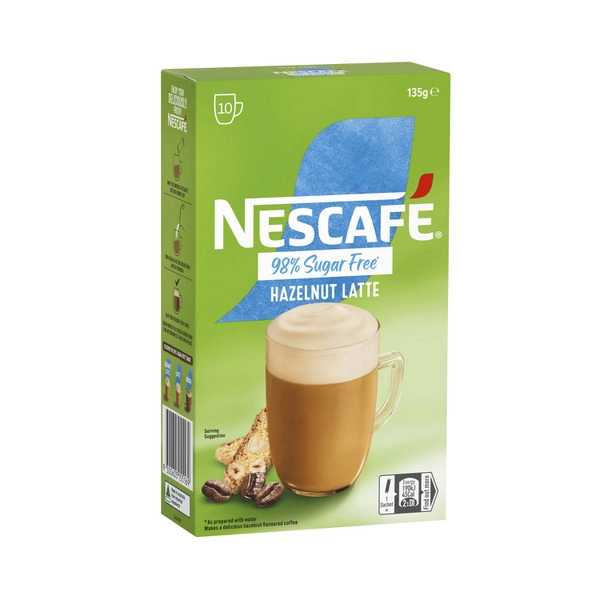 Nescafe Coffee 98% Sugar Free Hazelnut 10 pack