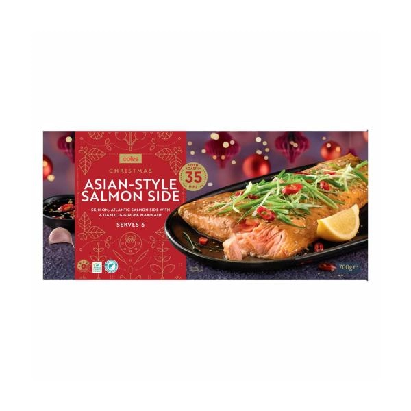 Coles Christmas Asian Style Salmon Side 700g