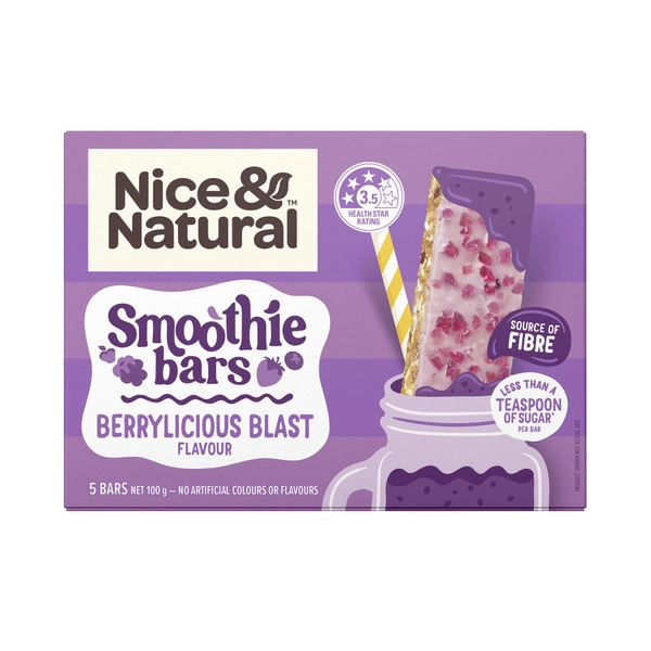 Nice & Natural Smoothie Bars Berrylicious Blast 5 Pack 100g