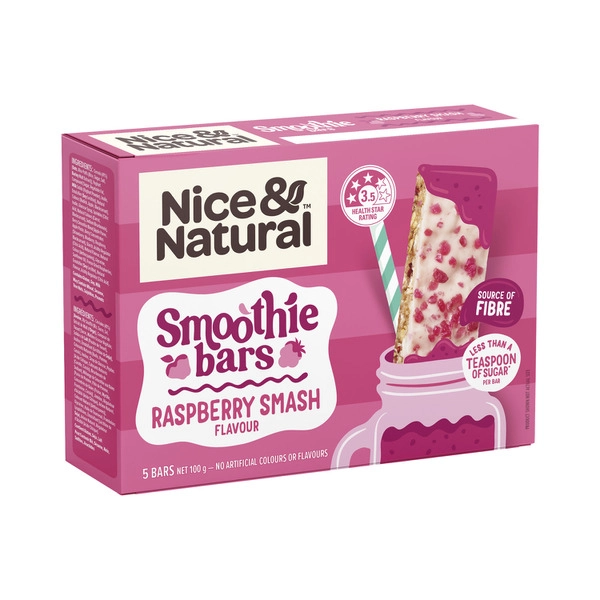 Nice & Natural Smoothie Bars Raspberry Smash 5 Pack 100g