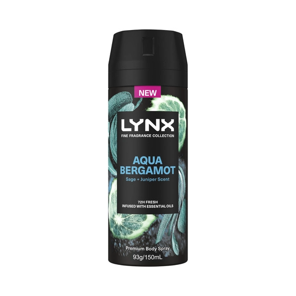 Lynx Aerosol Deodorant Aqua Bergamot 150mL