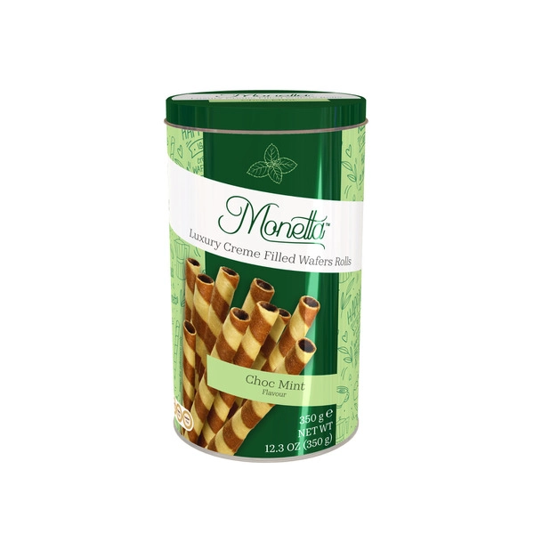 Monetta Assorted Wafers Choc Mint Or Hazelnut 350g