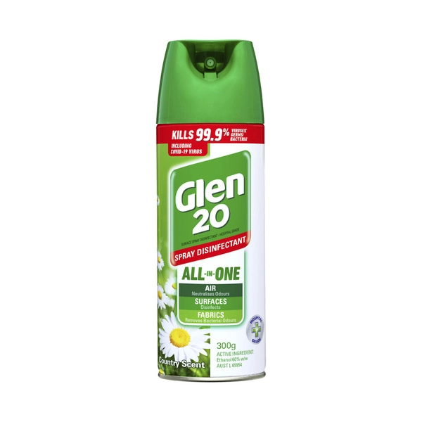 Glen 20 Disinfectant Air Freshener Spray Country Scent 300g