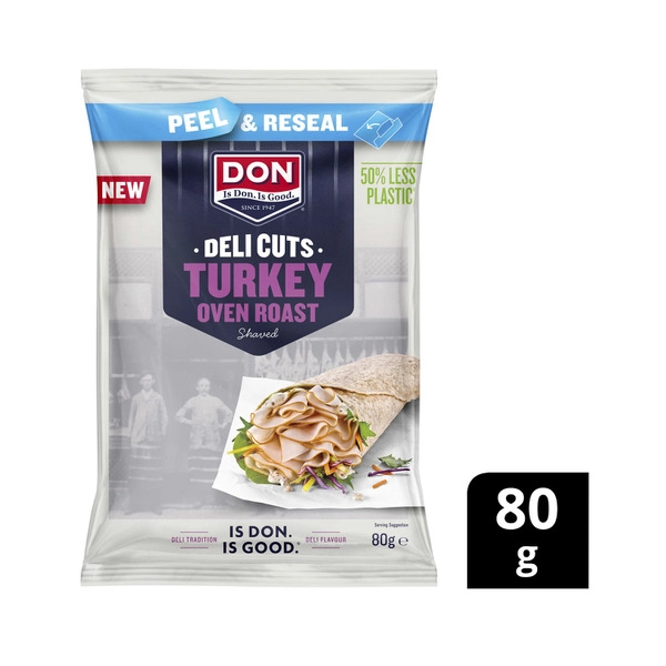 Don Deli Cuts Roast Turkey Shaved 80g