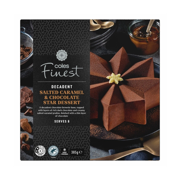 Coles Finest Salted Caramel & Chocolate Star Dessert 385g