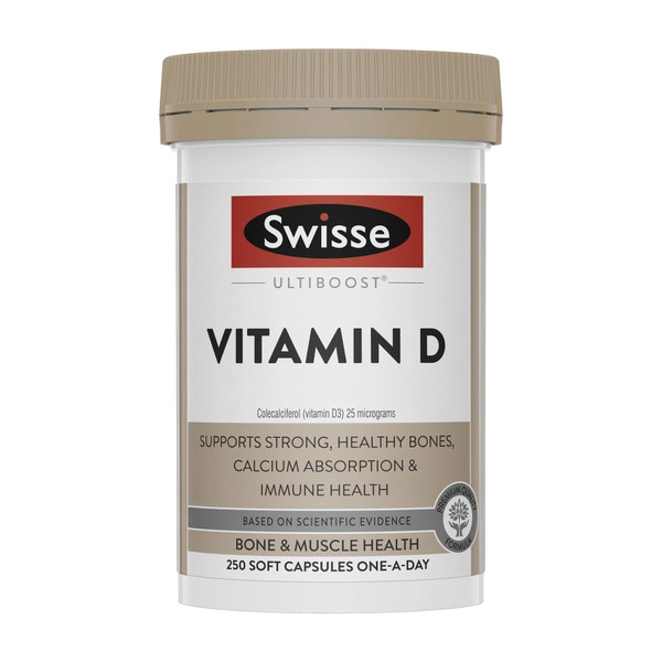 Swisse Ultiboost SWISSE ULTIBOOST VITAMIN D CAPSULES 250PK 