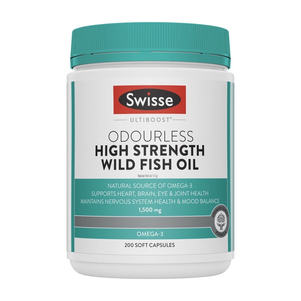 Swisse Ultiboost SWISSE ULTIBOOST HI-STRENGTH ODRLS FISH OIL CAPSULES 