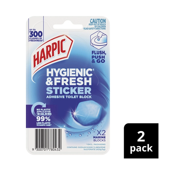 Harpic Hygienic & Fresh Sticker Marine 2 pack