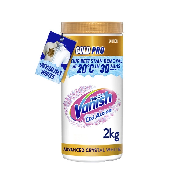 Vanish Napisan Gold Pro Multi Power Stain Remover Advanced Crystal White 2kg