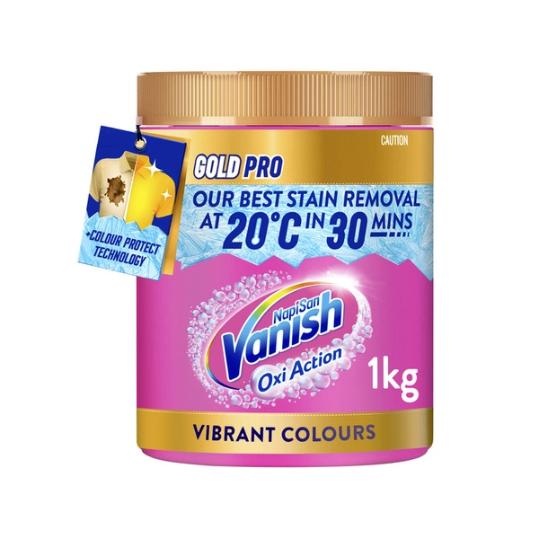 Vanish Napisan Gold Pro Multi Power Stain Remover Vibrant Colours 1kg