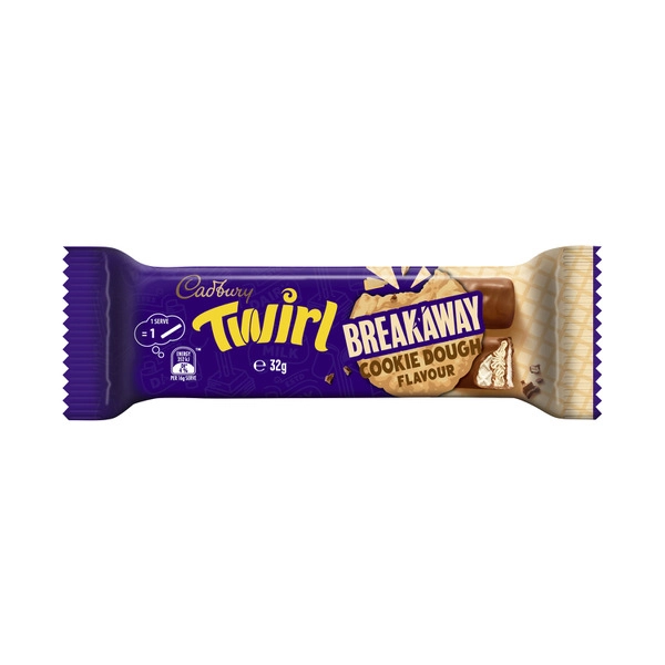 Cadbury Twirl CADBURY DAIRY MILK TWIRL BREAKAWAY COOKIE DOUGH 32G 