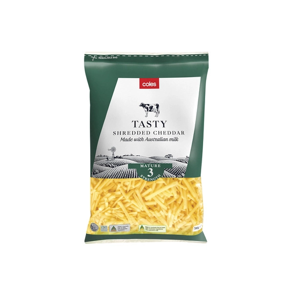 Coles Cheese Shredded Tasty 700g