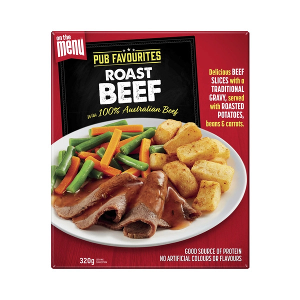 On The Menu Plated Meals ON THE MENU PLATED MEALS ROAST BEEF 320G 