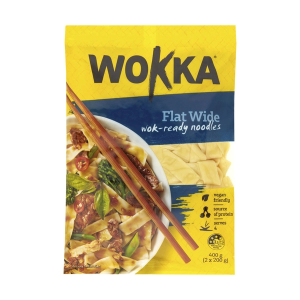 Wokka Wide Flat Noodles 400g