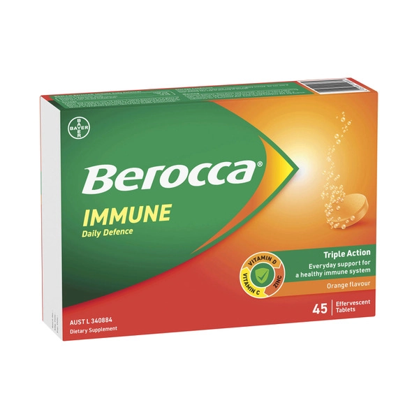 Berocca Immune Effervescent Orange 45 pack