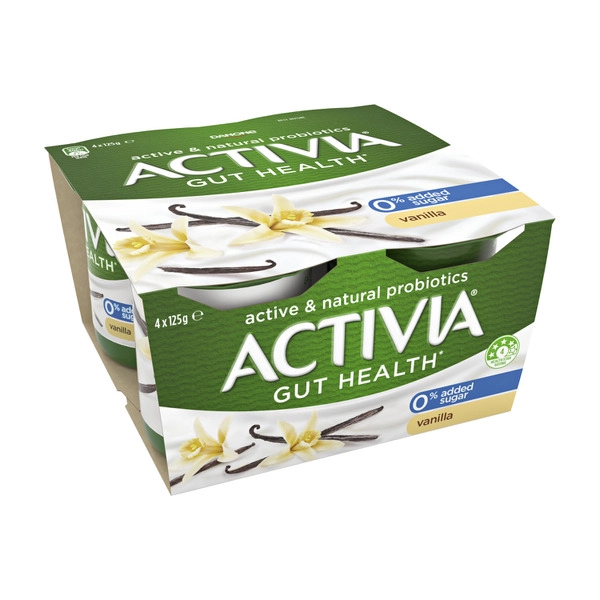 Activia Low Fat Vanilla Yoghurt 4x125g 500g