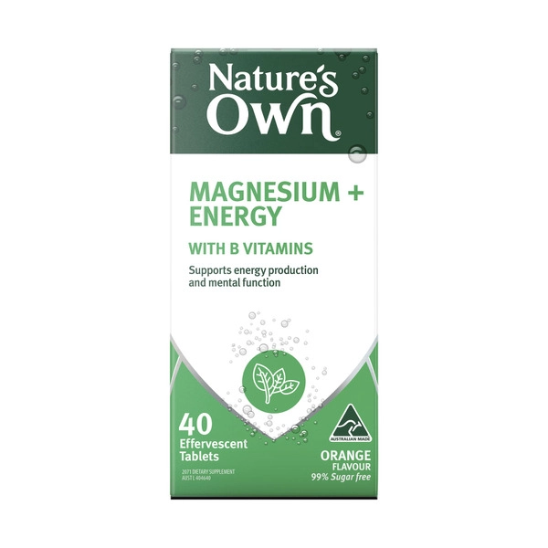 Natures Own Effervescent Magnesium + Energy 40 pack