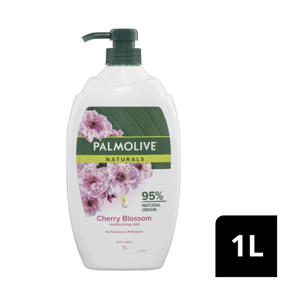 Palmolive Naturals. PALMOLIVE NATURALS BODY WASH  CHERRY BLOSSOM 1LITRE 