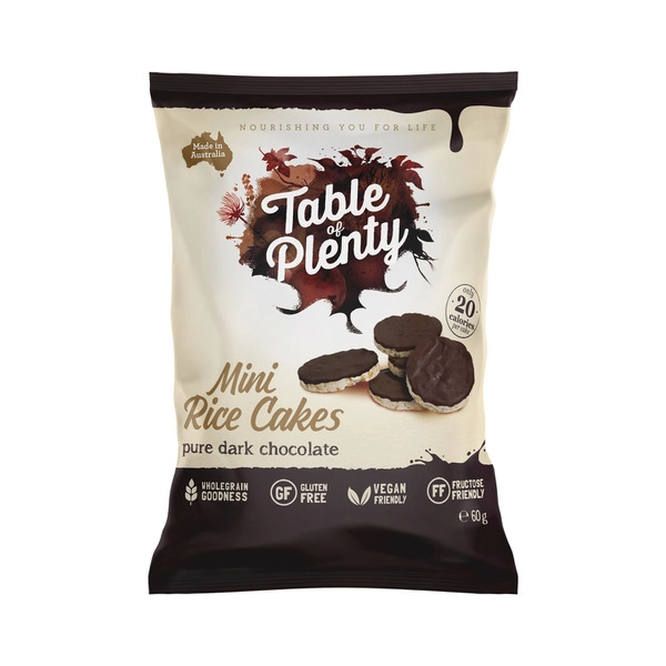 Table of Plenty Sharepack Dark Chocolate Mini Rice Cakes 60g