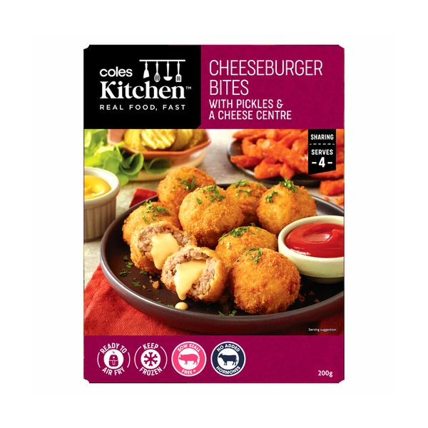 Coles Kitchen Cheeseburger Bites 200g