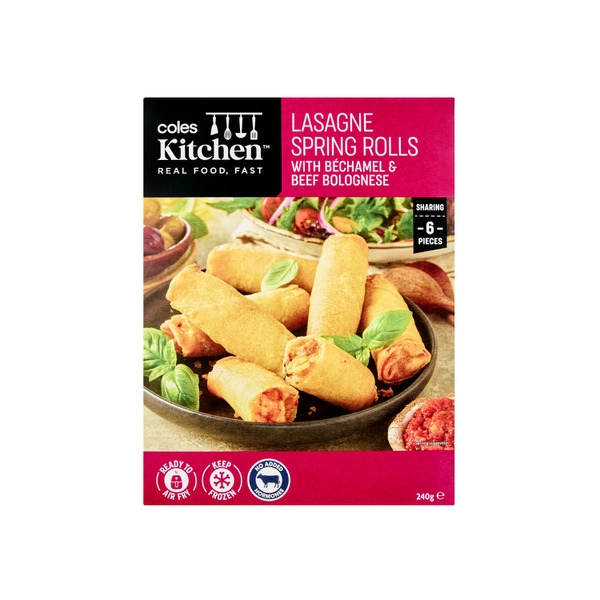 Coles Kitchen Beef Lasagne Spring Rolls 240g