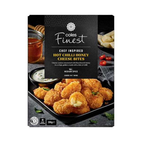 Coles Finest Hot Honey Cheese Curd Bites 200g