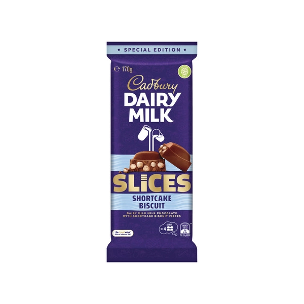 Cadbury Dairy Milk CADBURY DAIRY MILK SHORTCAKE BISCUIT SLICE BLOCK 170G 